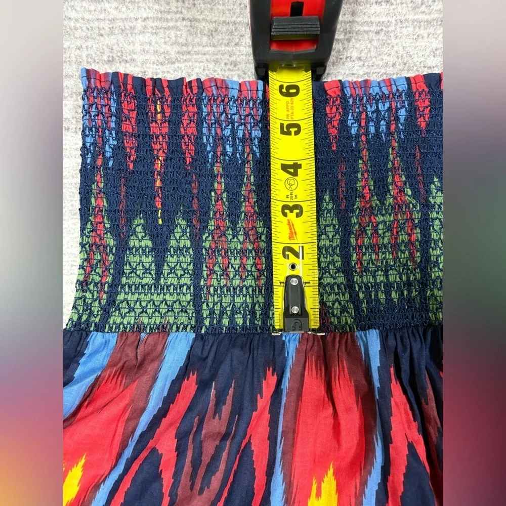 La Plage Womens Multicolor Vibrant Maxi Skirt Sz S Tiered Hippie Gypsy Festival
